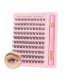 Poiuyoiu Cluster Lashes Kit D Curl | 100Pcs Mixed 8-16mm Individual False Eyelashes | Wispy Extensions with Bond & Seal Glue | Natural Look Reusable Fake Lashes | Ideal for Beginners - Buy Online on GoSupps.com