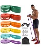 Zacro Pull Up Bands Set - 6 Levels Resistance Bands for Men and Women - Exercise Loop Bands for Home Gym Workout - Includes Door Anchor, Training Poster & Pouch - 6 Pounds Levels - Buy Online on GoSupps.com