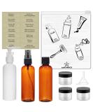 Amathings Travel Bottles Set - 100ml Refillable Containers for Liquids - Perfect for Hand Luggage - Durable Travel Cosmetics Bottles - Buy Online on GoSupps.com