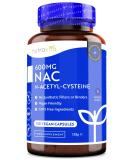 NAC N-Acetyl-Cysteine 600mg 150 Vegan Capsules 5 Months Supply of NAC Supplement High Bioavailability and No Fillers or Binders - N Acetyl Cysteine Amino Acid Made in The UK by Nutravita - Buy Online on GoSupps.com