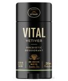 Honestly pHresh Natural Prebiotic Deodorant for Men  Baking Soda & Aluminum Free Safe for Sensitive Skin  24 Hour Odor Protection  2.25 Oz  Vital Vetiver - Buy Online on GoSupps.com