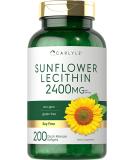 Carlyle Sunflower Lecithin 2400mg - 200 Softgels | Non-GMO, Gluten-Free Supplement - Buy Online on GoSupps.com