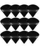 Ainiv 12 PCS Triangle Makeup Puff | Reusable Soft Powder Sponge | Wet Dry Dual-Use | Face Powder Puff for Loose Powder Foundation Cream Blush | Black - 12PCS - Buy Online on GoSupps.com