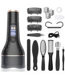 Rechargeable Electric Callus Remover - Waterproof Pedi Foot Care Tool for Hard Cracked Skin - Portable Electronic Foot File Kit (Black - Buy Online on GoSupps.com