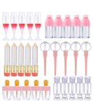 Vankcp 30 Pcs Cute Empty Lip Gloss Tubes - 6 Styles Red Wine Glass Lip Oil Bottles for Women Girls DIY - Refillable Lip Balm Containers (5/8/10ML) - Buy Online on GoSupps.com