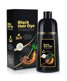 JUANCHI Organic Hair Dye Shampoo 3 in 1 for Gray Hair - Paraben Free Easy to Use Long-Lasting 16.9 Fl Oz (500 ml) - Ideal for Men & Women Ship Internationally - Buy Online on GoSupps.com