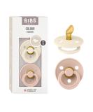BIBS COLOUR Schnuller 2-pack BPA-free pacifier jaw-friendly shape.Natural rubber/latex made in Denmark.0-6 months (2 Pack) Ivory / Blush 0-6 months (2-pack) Ivory / Blush - Buy Online on GoSupps.com