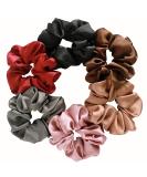 6-Piece Big Satin Silk Scrunchies Hair Set | No Damage Ponytail Holder Ties - Buy Online on GoSupps.com