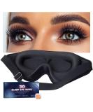 Buy Black Sleep Mask for Men & Women | 3D Eye Mask for Lash Extensions & Travel - No Pressure Design - Buy Online on GoSupps.com