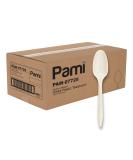 PAMI Medium Weight Disposable Plastic Teaspoons 1000-Pack - Bulk White Partyware Teaspoons for Events and Catering - Buy Online on GoSupps.com