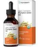 Organic Cold Pressed Pumpkin Seed Oil 4 oz | 100% Pure Extra Virgin | Vegetarian, Non-GMO, Gluten Free | for Hair and Face by Horbaach - Buy Online on GoSupps.com