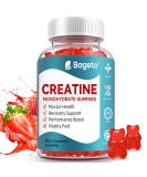 Creatine Monohydrate Gummies - 5g Per Serving for Muscle Growth & Recovery | Low Sugar Strawberry Flavor | 60 Gummies - International Shipping Available - Buy Online on GoSupps.com