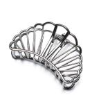 QinGoo Large Black Metal Shell Hair Clip - Stylish Hair Accessories for Women & Girls (8cm x 4cm) - Buy Online on GoSupps.com