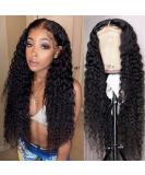 Amanda HD Transparent Deep Wave 24 Inch Brazilian Virgin Lace Front Wig - Pre Plucked 180% Density Wet & Wave Closure Wig for Women - Buy Online on GoSupps.com
