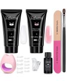 15ml Poly Gel Nail Kit - 2 Colors Starter Set with UV Lamp | DIY Nail Extension Gel at Home - Buy Online on GoSupps.com