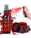 UNIMEIX 2 OZ Fake Blood Spray & 1 OZ Gel Makeup Kit Washable SFX Blood for Halloween Cosplay Zombie & Vampire Parties - Buy Online on GoSupps.com