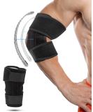 Elbow Brace with Dual-Spring Stabilizer | Adjustable Golfers Elbow Support for Arthritis & Tendonitis | Pain Relief for Men & Women - Buy Online on GoSupps.com