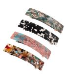 Rectangular Acetate Hair Clips - French Style Hair Accessories for Thin & Thick Hair (Set of 4) - Shop Internationally - Buy Online on GoSupps.com