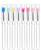 8Pcs Silicone Lip Brush Set - Reusable Lipstick & Nail Art Applicator Brushes with Lid | Perfect for Makeup & Glitter Application - Buy Online on GoSupps.com