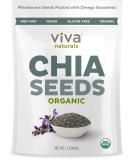 Viva Naturals Organic Raw Chia Seeds 1 lb - Premium Quality Superfood - Buy Online on GoSupps.com