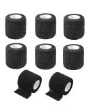 8 Rolls Self-Adhesive Elastic Bandage - Waterproof Comfortable Non-Woven Wrap for Wrist & Ankle - Black 5cm x 4.5m - Buy Online on GoSupps.com
