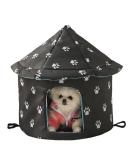 Outdoor Weatherproof Cat House - Perfect Pet Hut for Indoor & Outdoor Use | Easy to Assemble Traditional Yurt Design - Buy Online on GoSupps.com