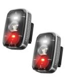 LED Safety Light Clip On Strobe/Running Lights 2-Pack - High Visibility for Runners, Cyclists, Hiking - 5 Lighting Modes - Black - Buy Online on GoSupps.com