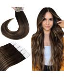 Buy Hetto Real Hair Tape Extensions - Balayage Brown #2/8/2 | Thick Remy Hair 55cm 50g - Buy Online on GoSupps.com