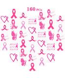 160 PCs Pink Ribbon Tattoos Breast Cancer Awareness Temporary Tattoos - Buy Online on GoSupps.com