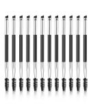 12-Piece Dual-Ended Brow Brush Set | Eyebrow Brush & Spoolie for Perfect Shape & Fill | Precision Makeup Tools (Black - Buy Online on GoSupps.com