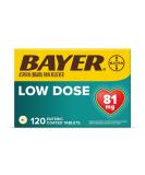 Bayer Aspirin Regimen 81mg Enteric Coated Tablets - Pain Reliever & Fever Reducer 120 Count - International Shipping Available - Buy Online on GoSupps.com