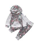 TMEOG Baby Hooded Sweatshirt and Pants Set - Grey Floral | 6-12 Months - Buy Online on GoSupps.com