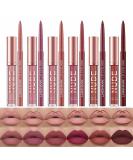SUMEITANG 12Pcs Lip Liner and Lipstick Makeup Set: 6 Matte Nude Liquid Lipstick and Matching Lipliner Pencil Bundle - Waterproof, Long Lasting Lipgloss for Girls & Women - Lips Makeup Gift Set - Buy Online on GoSupps.com