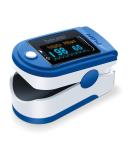 Beurer PO50 Fingertip Pulse Oximeter - Blood Oxygen & Heart Rate Monitor | Compact Lightweight Batteries & Strap Included | International Shipping - Buy Online on GoSupps.com