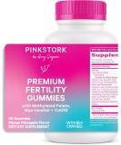 Pink Stork Premium Fertility Gummies for Women - Prenatal Conception Supplements for Her with Inositol, CoQ10, Folate and Vitamins to Support Hormone Balance, Ovulation + Menstrual Cycle, 60 Gummies - Buy Online on GoSupps.com