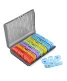 Weekly Pill Organizer 3 Times a Day - Moisture-Proof 7 Day AM PM Pill Boxes | Ideal Medicine & Vitamin Storage - Buy Online on GoSupps.com