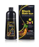 Instant Black Hair Dye Shampoo for Women MEIDU Hair Color Shampoo Gray Hair For Men- 100% Gray Coverage - Herbal Ingredients 3 in 1 Black Hair Dye 500ml - Buy Online on GoSupps.com