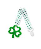 Clover Child Irish Baby Teething Toy - Soft BPA Free Silicone Teether & Pacifier Clip - Buy Online on GoSupps.com