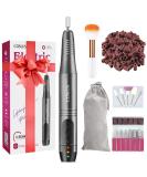 COSLUS Electric Nail Drill with 45 Kits - Cordless Manicure Set | 3-Speed Professional E File for Acrylic & Gel Nails - Rose Grey - Buy Online on GoSupps.com