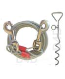20ft (6m) Dog Tie Out Cable with 16" Spiral Ground Stake Spike - Buy Online on GoSupps.com