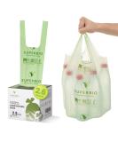 SUPERBIO 2.6 Gallon Compostable Handle Tie Garbage Bags, 100 Count, 1 Pack, Kitchen Trash Bag With Handle, Food Scrap Small Bags Certified by BPI and OK Compost Meeting ASTM D6400 Standards 100 Count (Pack of 1) - Buy Online on GoSupps.com