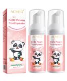 Foam Toothpaste for Kids - Low Fluoride Natural Formula Plaque Reduction Whitening for Ages 3+ | Peach Flavor - Buy Online on GoSupps.com