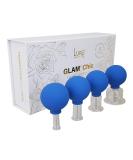 Glass Cupping Therapy Set for Face & Body - Cellulite Reduction and Body Shaping - Vacuum Massage Cups with Free Book - 4 Cup Gift Set - Buy Online on GoSupps.com
