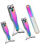 Buy Honoson 4-Piece Mermaid Nail Clipper Set | Stainless Steel Nail Cutter for Women | Perfect Birthday & Christmas Gifts | Sturdy Fingernail & Toenail Grooming - Buy Online on GoSupps.com
