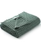 Mimixiong 100% Cotton Knit Swaddle Baby Blanket - Cozy & Soft for Newborn Boys and Girls - Dark Green 100x80cm - Waffle - Buy Online on GoSupps.com