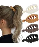 Hapdoo 4Pcs Small Hair Claw Clips for High Ponytail - Strong Hold Matte Banana Clips for Fine Hair - Mini Hair Jaw Clips Styling Accessories - Buy Online on GoSupps.com