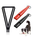 Fannas Dog Whistle - 2 Pack Adjustable High Frequency Dog Training Whistles with Free Pipe Band - Loud & Effective Recall Trainer - Black/Red - Buy Online on GoSupps.com