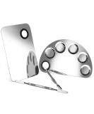 Stainless Steel Makeup Palette Set - Professional 2-Piece Cosmetic Mixing Tool with Spatula for Pigment and Makeup Mixtures - Buy Online on GoSupps.com