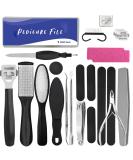 XMOSNZ Pedicure Kit - Professional Stainless Steel Foot Scrubber & Foot Care Tools Set - Buy Online on GoSupps.com