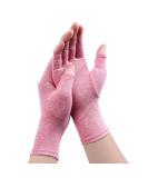 Gebell Rheumatoid Arthritis Gloves - Fingerless Compression Gloves for Joint Pain Relief and Hand Warmth - Carpal Tunnel Support - Size M Pink - Buy Online on GoSupps.com